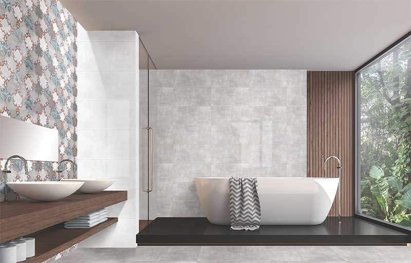 Aspira Dark Charcoal Bathroom Tile